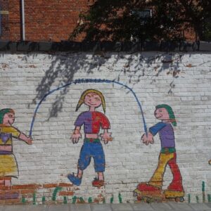 playful exercise jumping rope